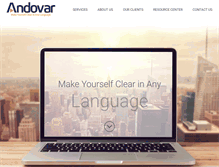 Tablet Screenshot of andovar.com